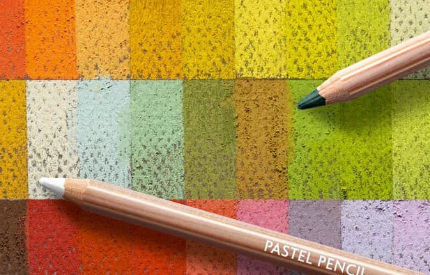 Photo d’un aplat de teintes de couleur fait aux Pastel Pencils®